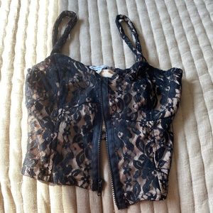 Charlotte Russe Black Lace Crop Top 🖤